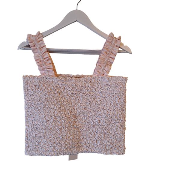 Petersyn Tami Melon Color Striped Smocked Top - Size M - Picture 4 of 12